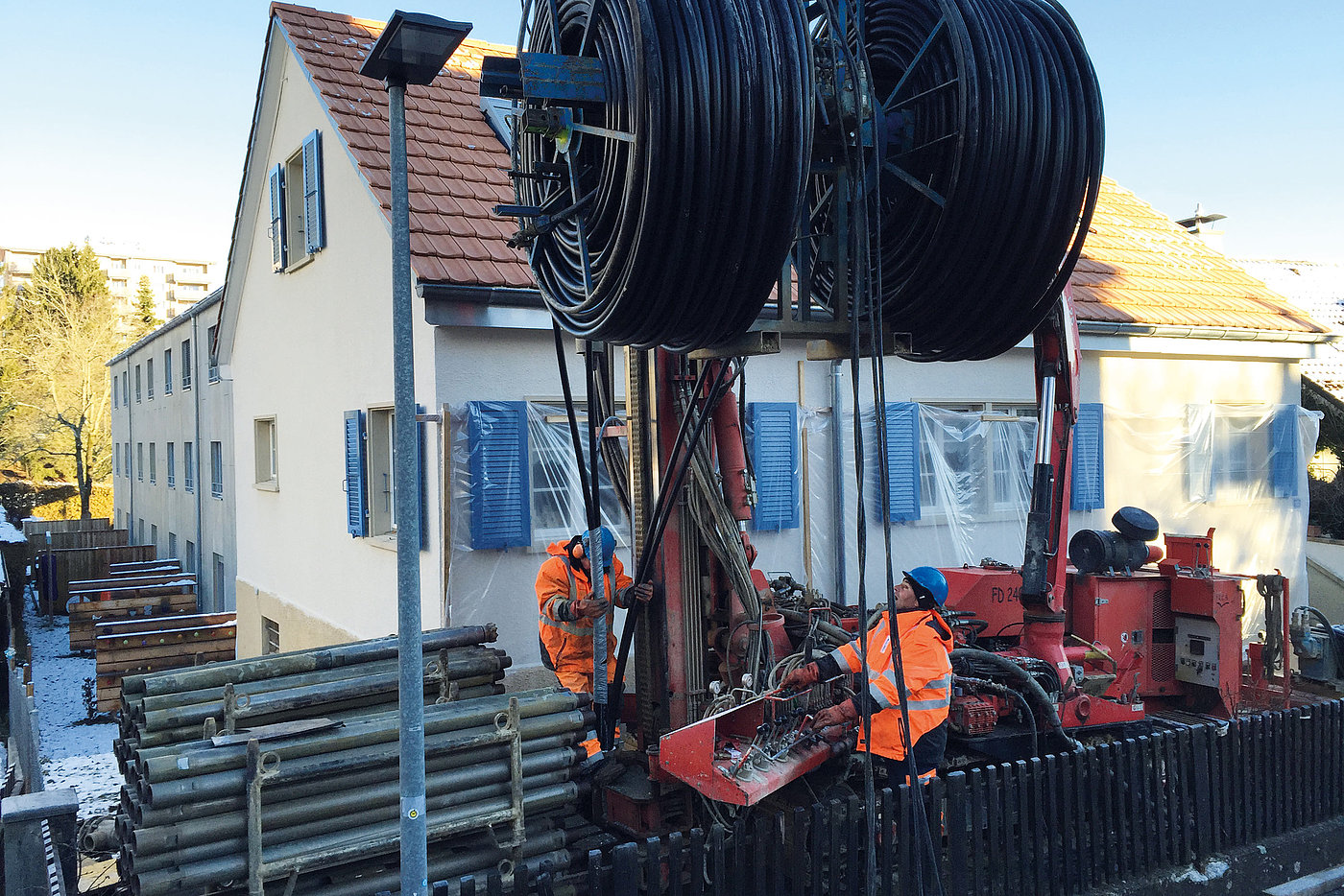 Erdwärme erfolgreich mit JANSEN hipress