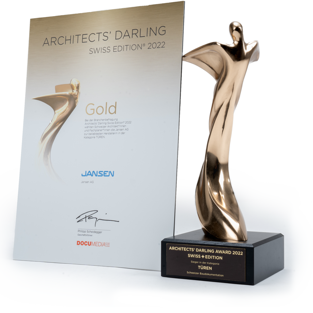 Architects' Darling Swiss Edition – Jansen awarded with gold for its doors