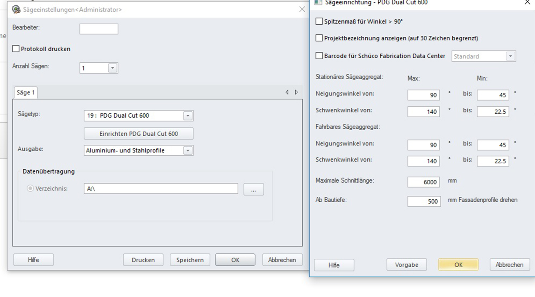 Jansen AG - Janisoft Saw control (optional)